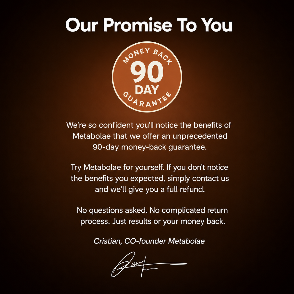 Our promise to you