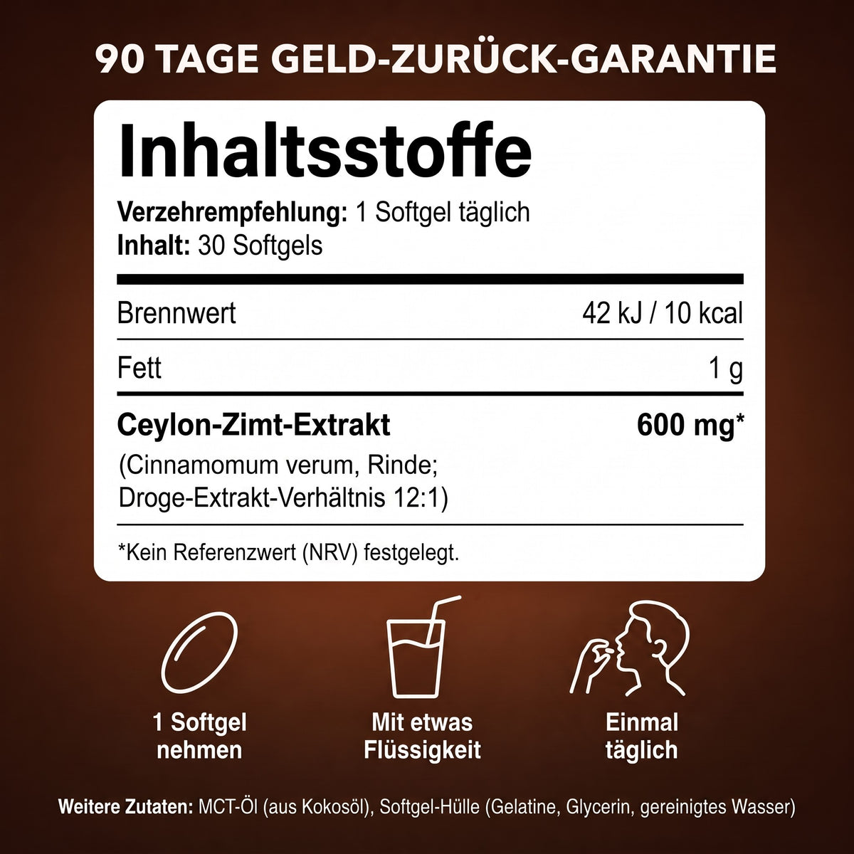 Veviane Inhaltsstoffe und Verzehrempfehlung